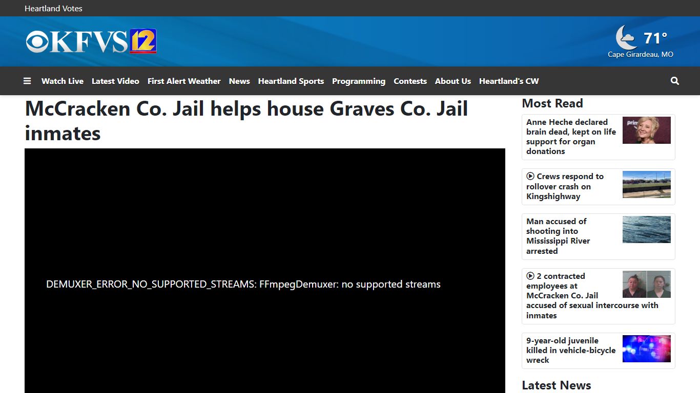 McCracken Co. Jail helps house Graves Co. Jail inmates